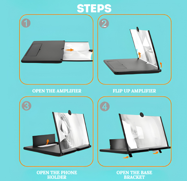 Foldable Phone Screen Magnifier